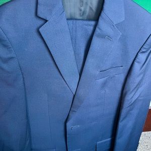 Mens Navy Blue Suit 38R